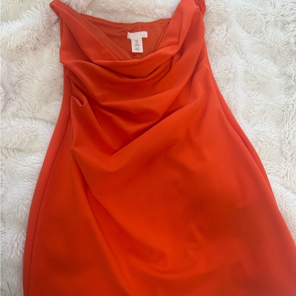 ZARA Burnt orange strapless corset top - Picture 3 of 4
